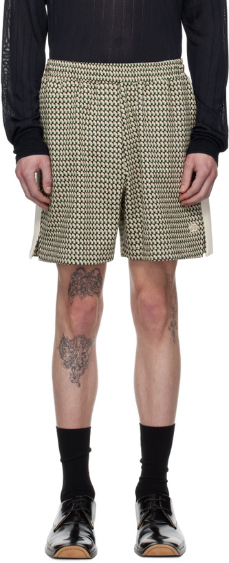 Photo: Wales Bonner Beige & Green Power Shorts