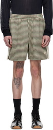 Wales Bonner Beige & Green Power Shorts