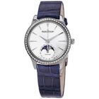 Jaeger LeCoultre Master Ultra Thin Automatic Ladies Diamond Moon Watch Q1258401