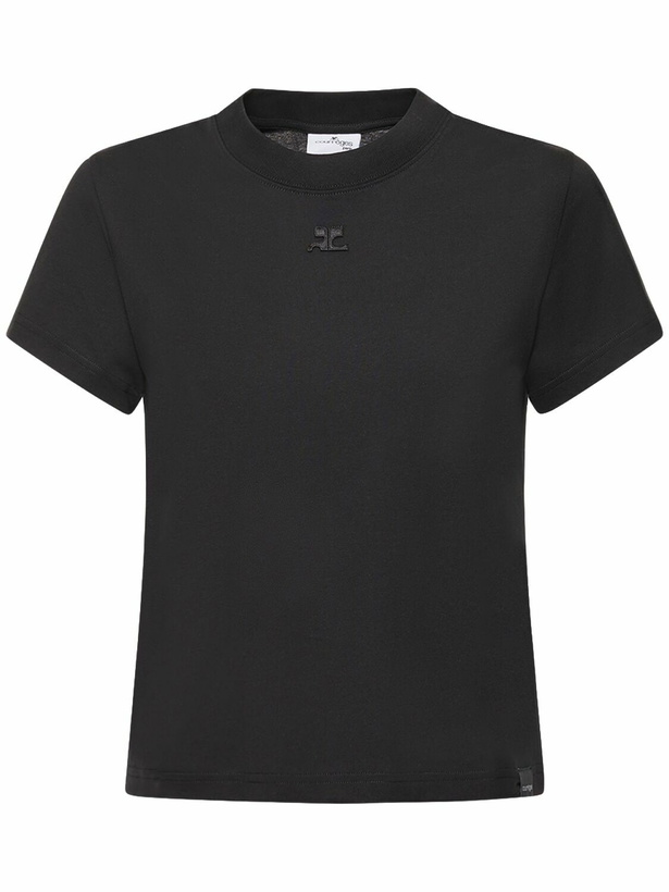 Photo: COURREGES Ac Straight Dry Jersey Cotton T-shirt