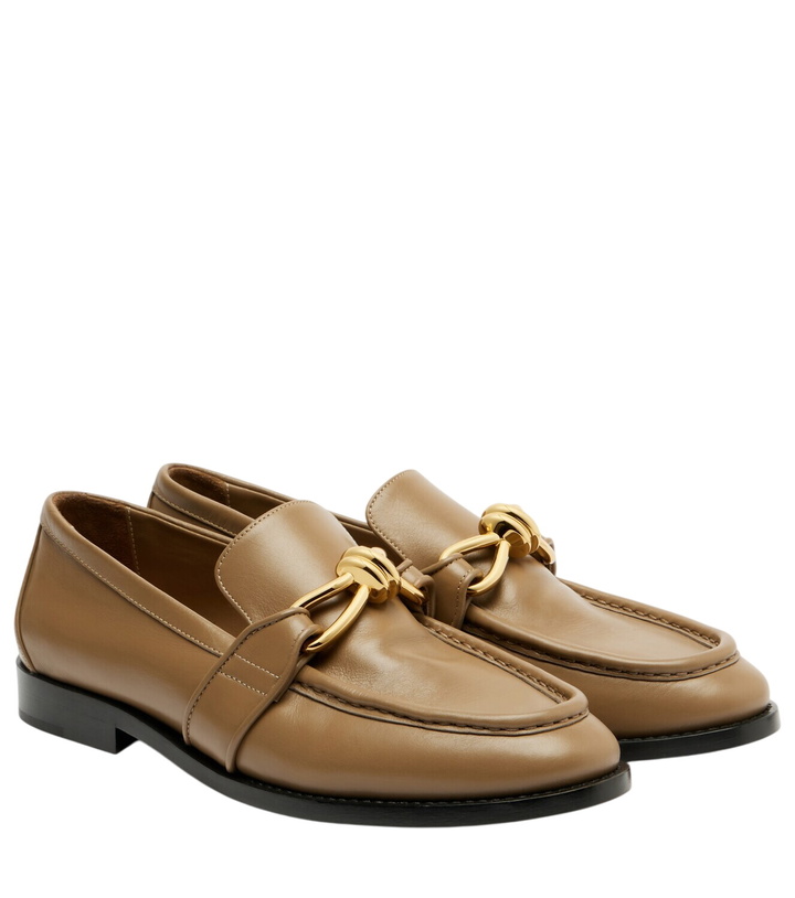 Photo: Bottega Veneta Astaire Knot leather loafers