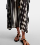 Tory Burch Striped cotton and silk kaftan