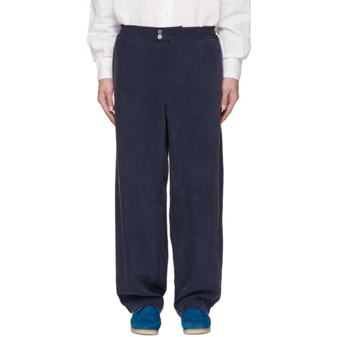 Photo: Our Legacy Blue Cocktail Drape Trousers
