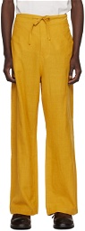 AIREI Yellow Khadi Trousers