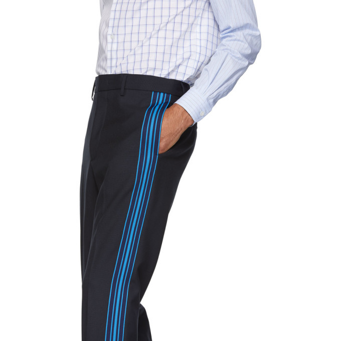 Blue side clearance stripe trousers