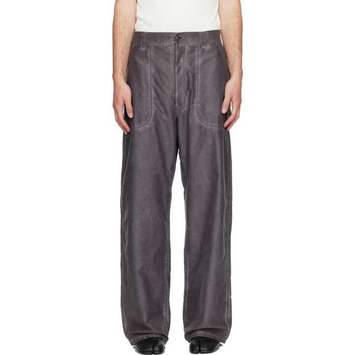 Photo: Maison Margiela Purple Double-Dyed Workwear Trousers