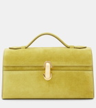 Savette Symmetry Pochette suede tote bag