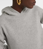 JW Anderson Cropped satin-trimmed wool hoodie