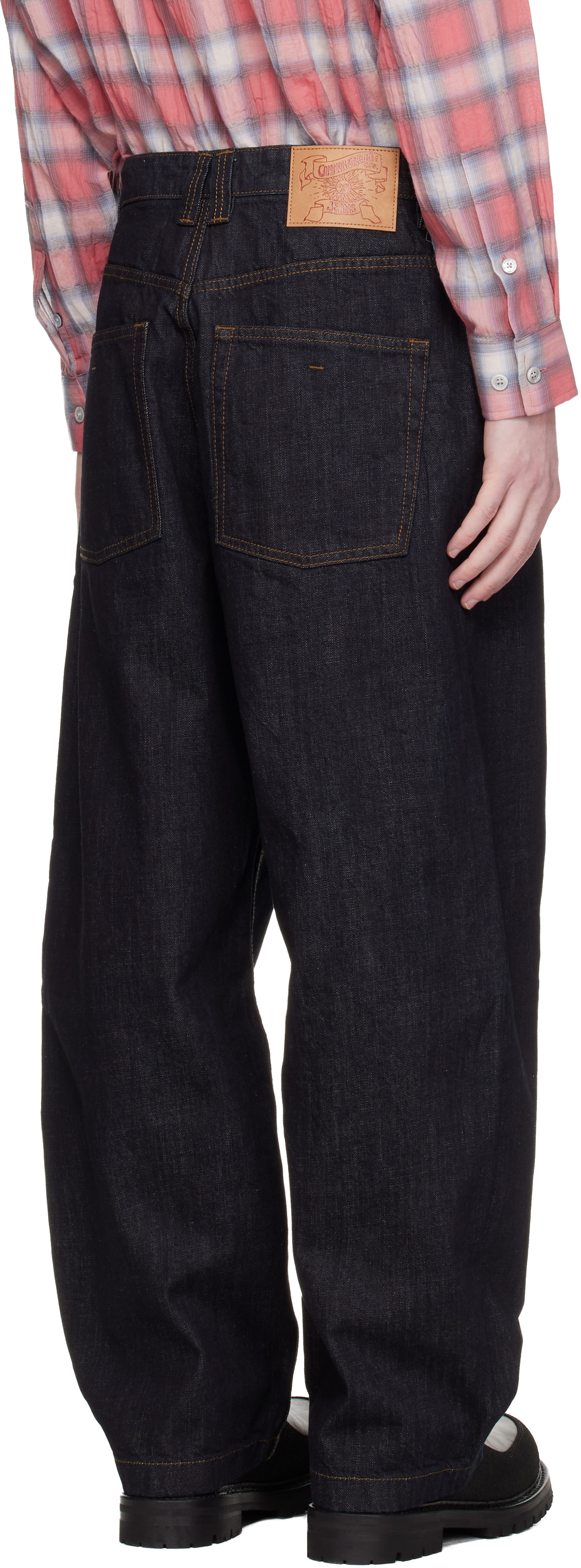 COOR Navy Washed Baggy Fit Jeans