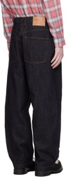 COOR Navy Washed Baggy Fit Jeans