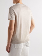 Boglioli - Garment-Dyed Slub Linen T-Shirt - Neutrals