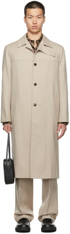 Photo: Commission SSENSE Exclusive Wool Curved Flap Coat