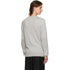 Maison Margiela Grey Wool Elbow Patch Sweater