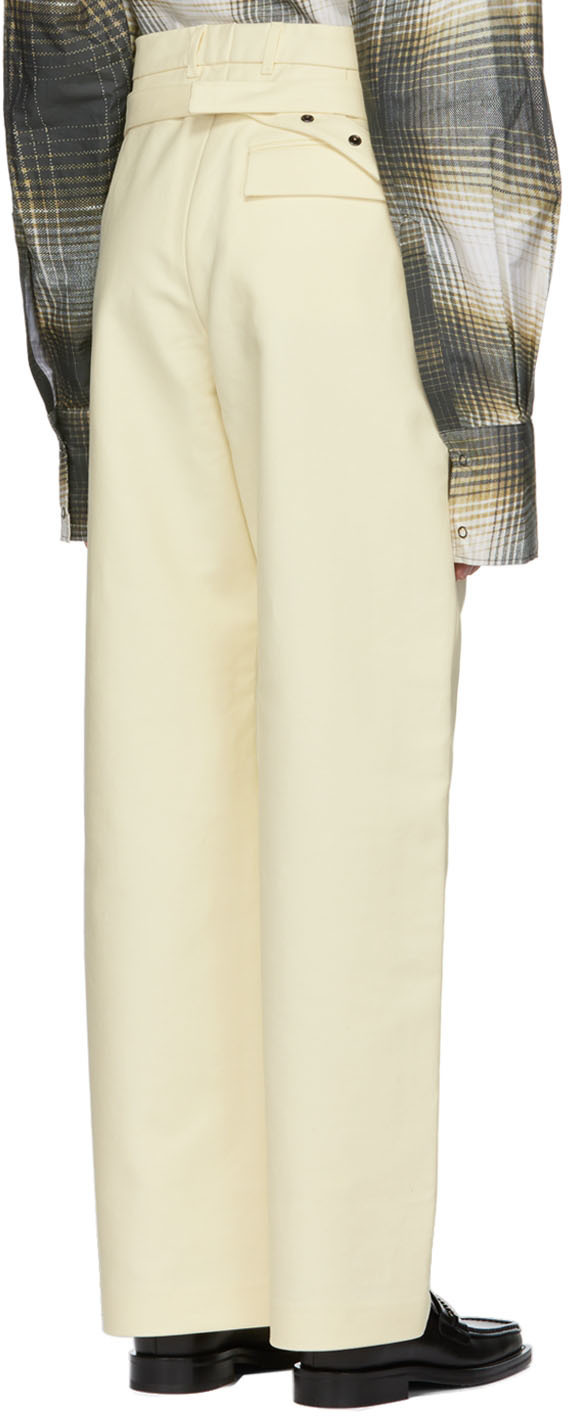 Bianca Saunders Off-White Cotton Trousers