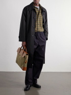 Bennett Winch - Leather-Trimmed Cotton-Twill Briefcase - Green