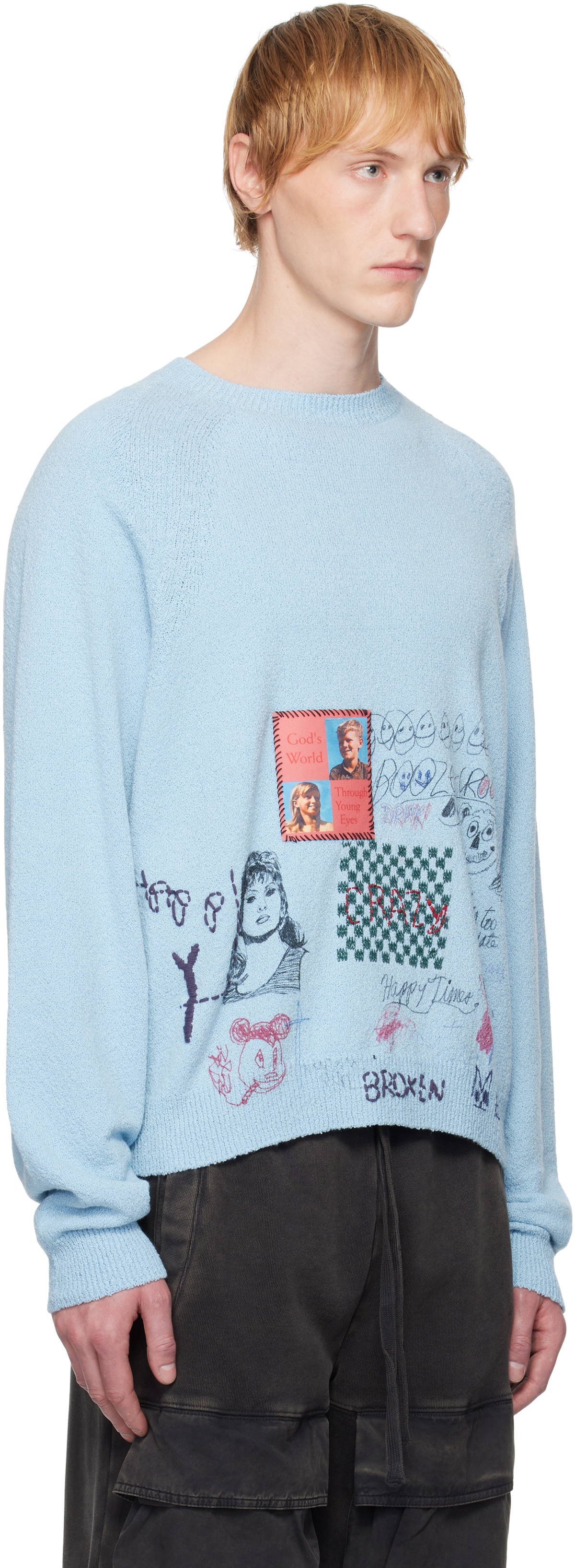 PALY Blue 'Booze Crooze' Knit Sweater