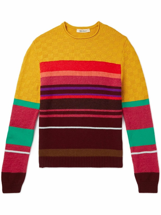 Photo: Wales Bonner - Crescendo Slim-Fit Striped Merino Wool-Blend Sweater - Multi