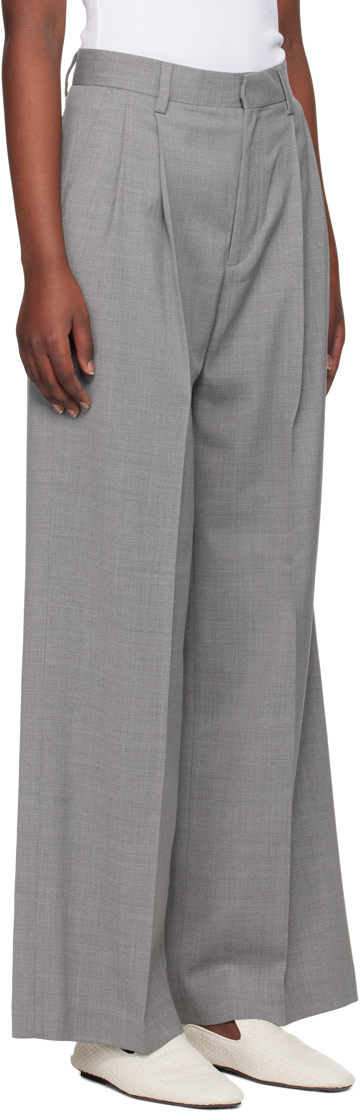 Filippa K Gray Darcey Wool Trousers
