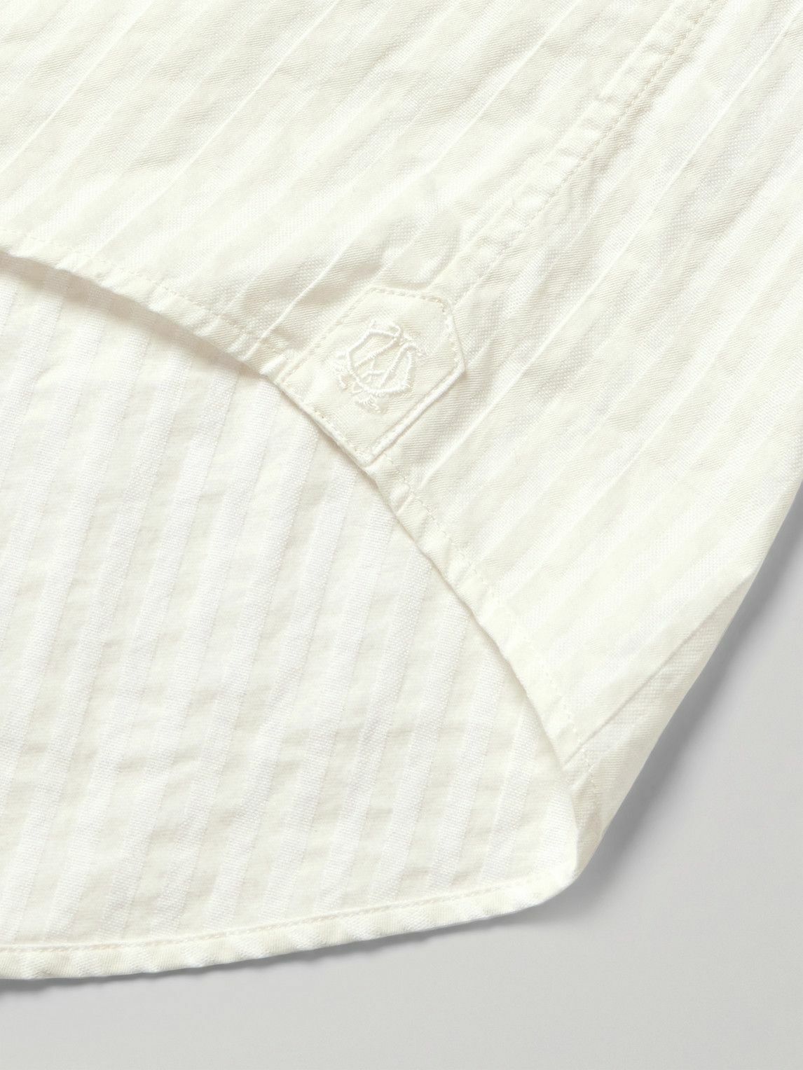Dunhill - Striped Cotton-Jacquard Shirt - White