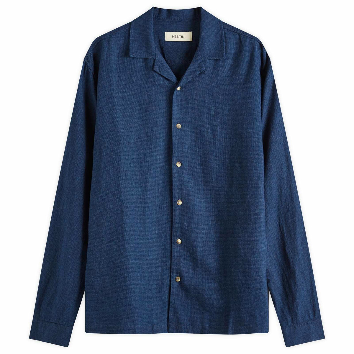 Kestin Men's Tain Linen Shirt in Indigo