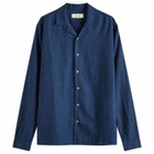 Kestin Men's Tain Linen Shirt in Indigo