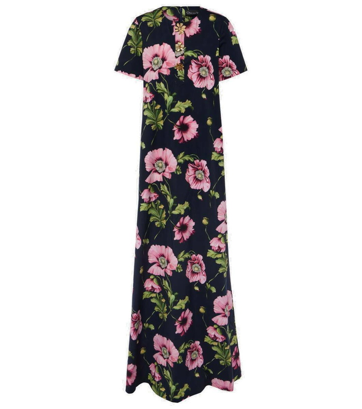 Photo: Oscar de la Renta Floral cotton-blend poplin kaftan