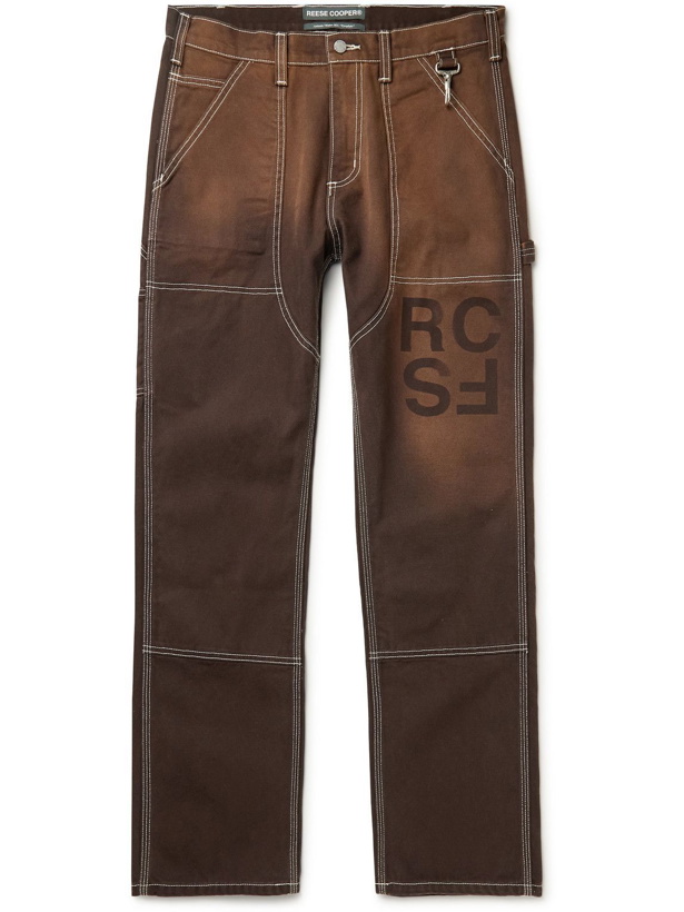 Photo: Reese Cooper® - Printed Cotton Cargo Trousers - Brown