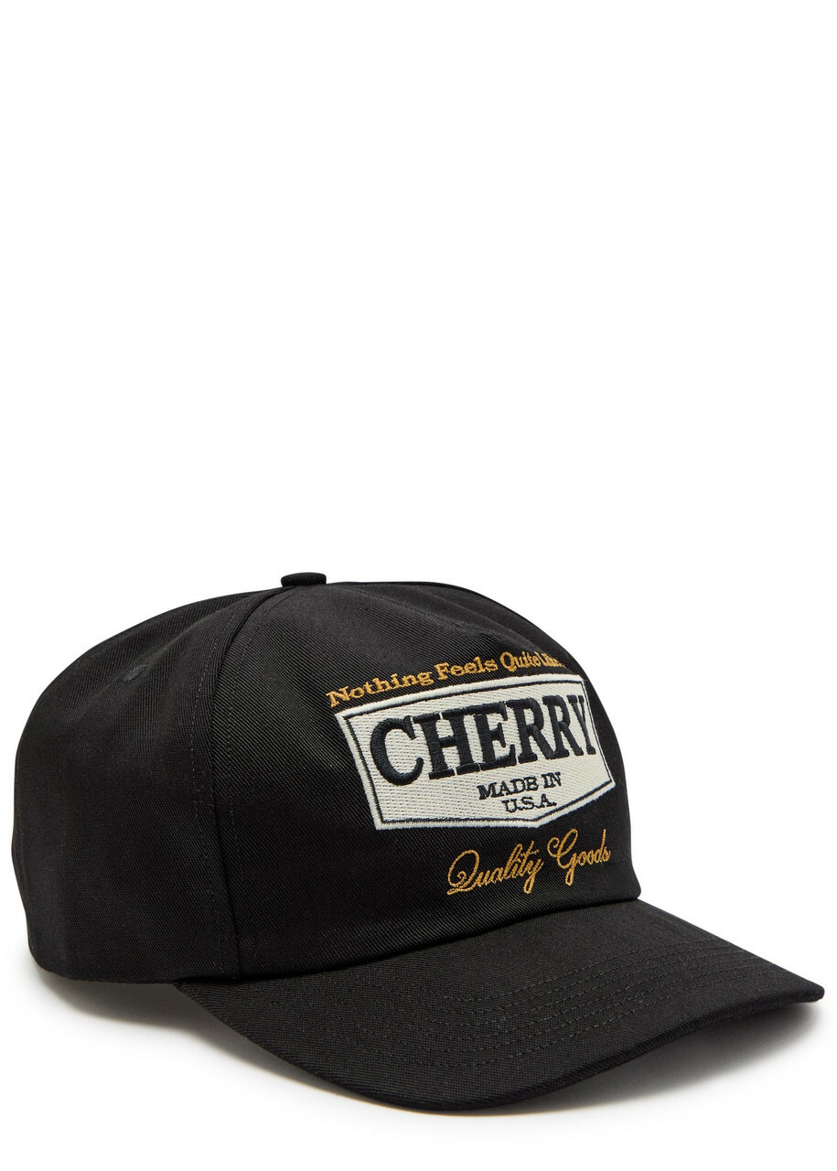 Cherry Los Angeles Logo-embroidered Woven cap - Black - One Size