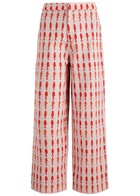 Never Fully Dressed Marina Marra Printed Cotton Trousers White