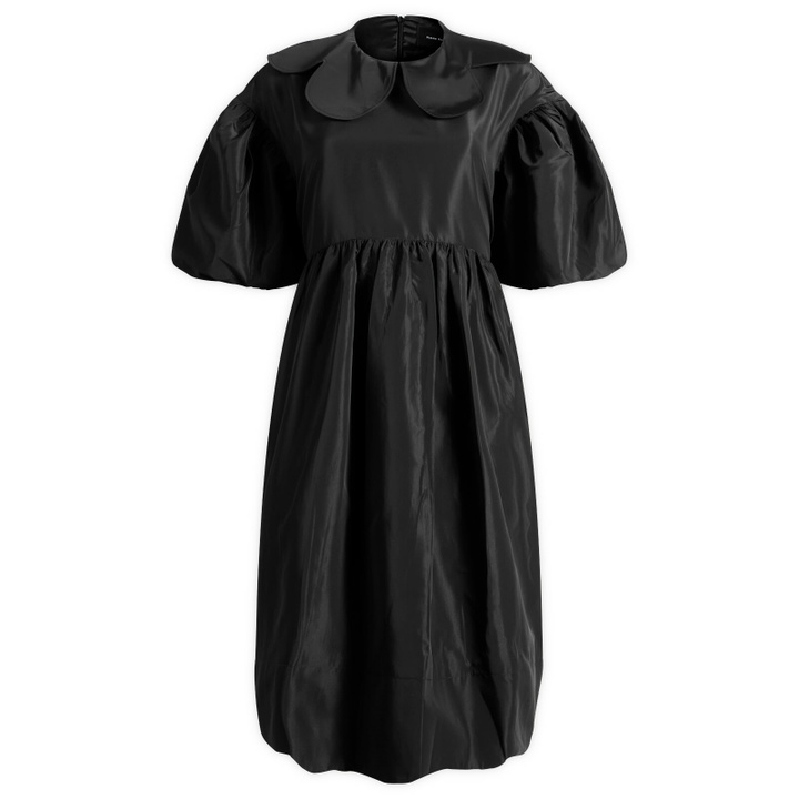 Photo: Simone Rocha Women's Mini Puff Sleeve Petal Collar Smock Dress in Black