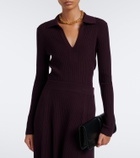 Joseph Ribbed-knit wool-blend polo sweater
