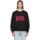 Amiri Black and Pink Kisses Crew Sweatshirt
