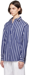 Matteau Blue Classic Stripe Shirt