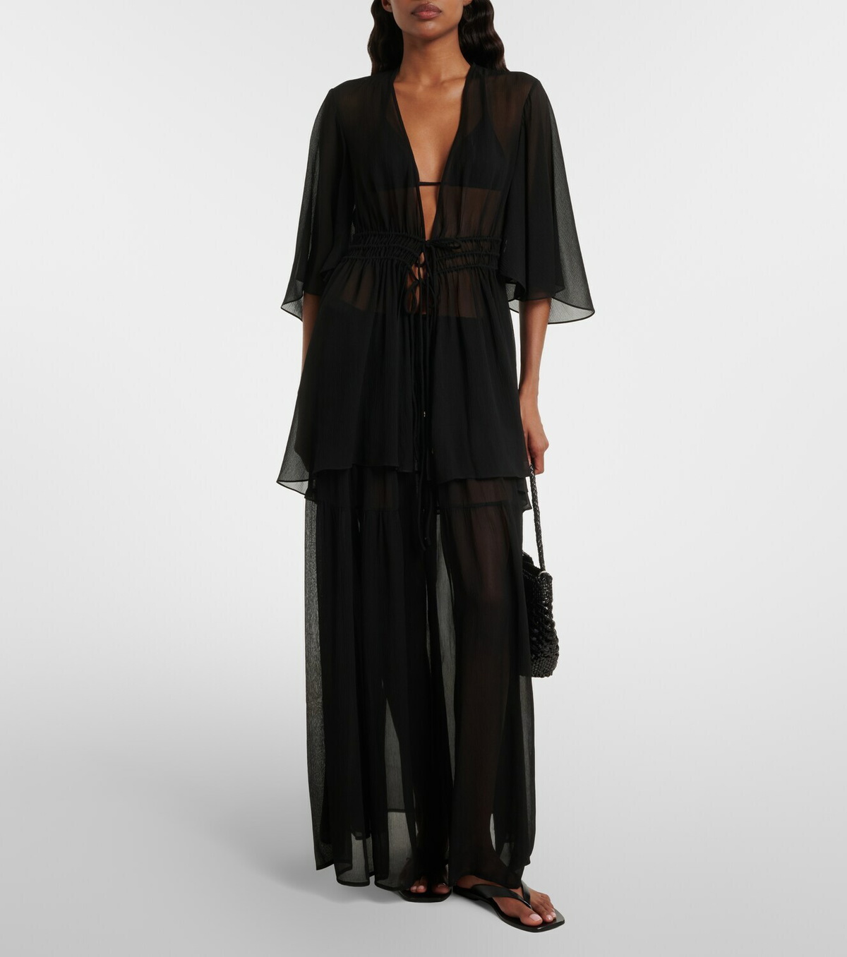Eres Irresistible silk chiffon maxi skirt