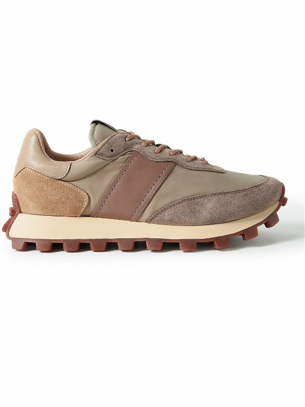 Photo: Tod's - 1T Suede and Leather-Trimmed Shell Sneakers - Neutrals