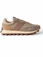 Tod's - 1T Suede and Leather-Trimmed Shell Sneakers - Neutrals