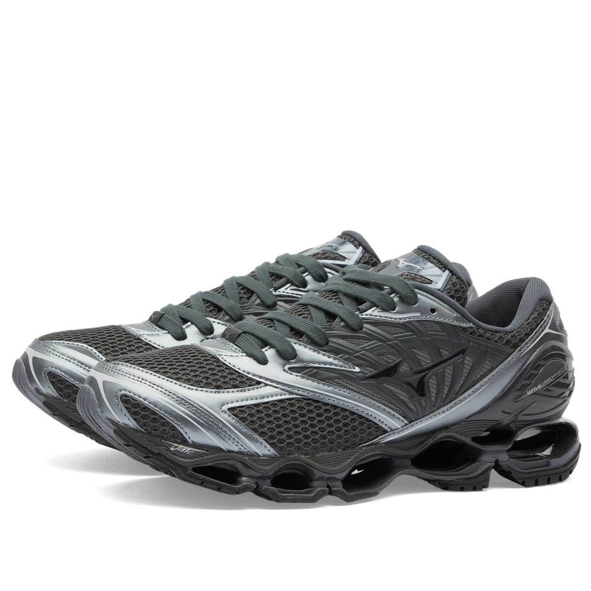 Mizuno Wave Prophecy LS in Black Sand/Black/Metallic Grey
