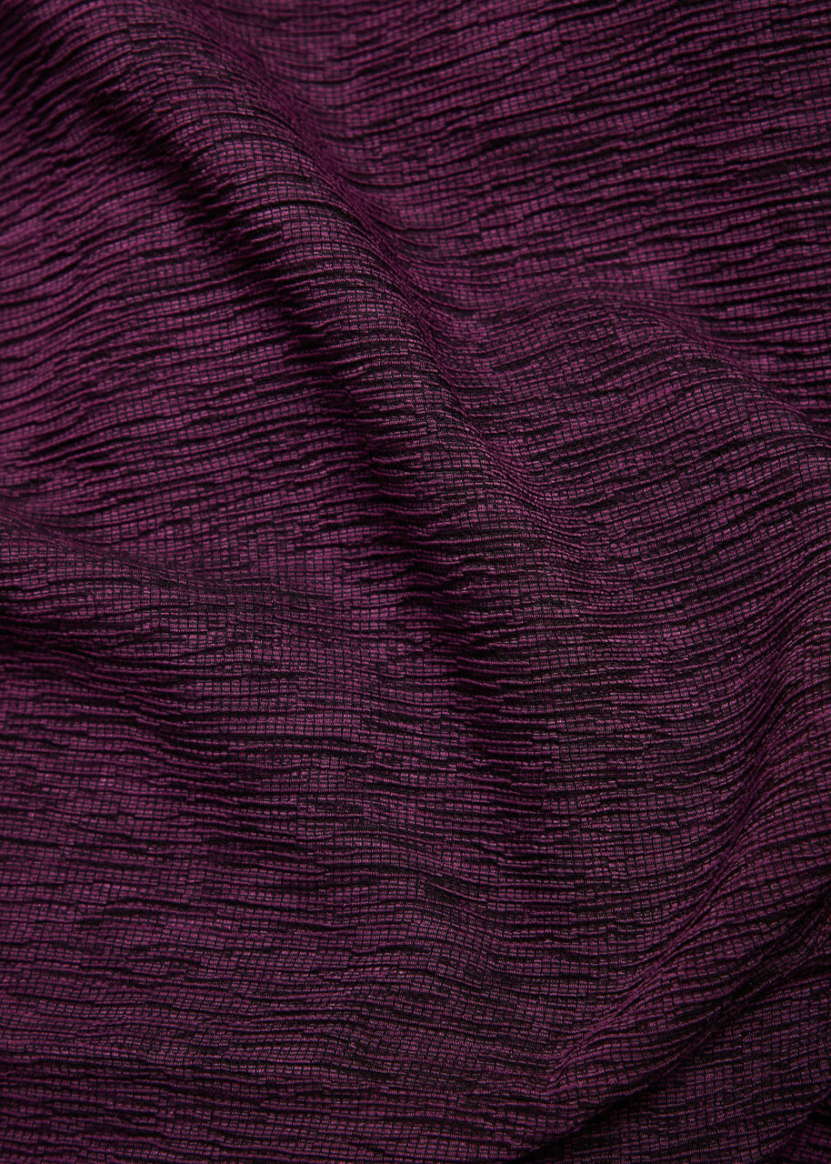 Eileen Fisher V-neck Plissé top Purple