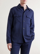 Slowear - Wool, Silk and Linen-Blend Overshirt - Blue