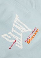 Saint Mxxxxxx Logo-print Cotton Shorts Light Blue