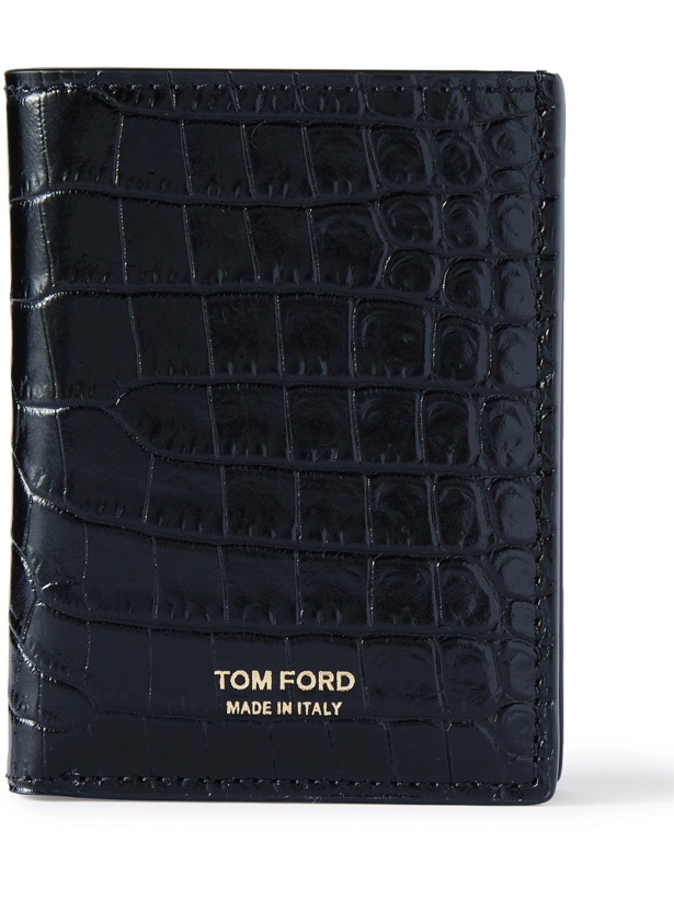Photo: TOM FORD - Croc-Effect Leather Billfold Cardholder
