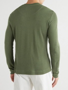 Orlebar Brown - Harrison Slim-Fit Cotton and Cashmere-Blend Henley T-Shirt - Green