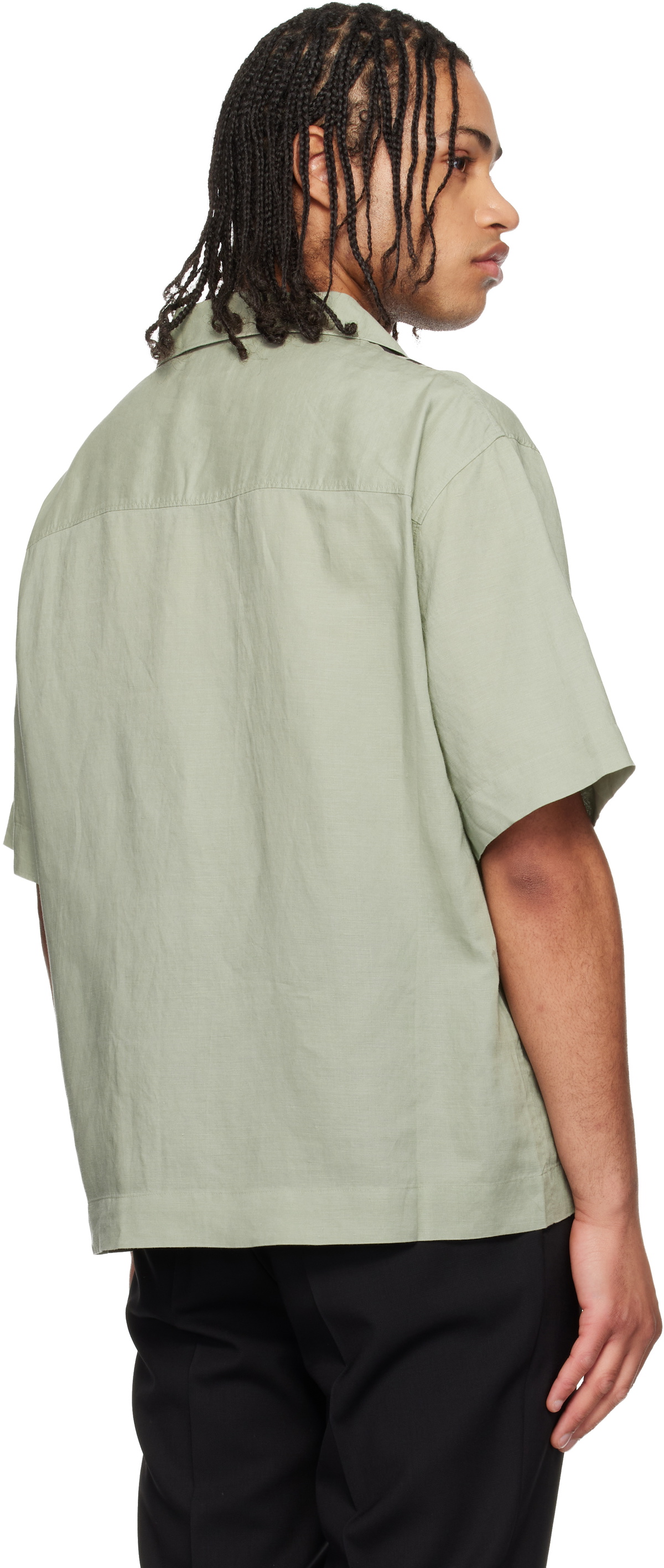 Hugo Green Striped Shirt