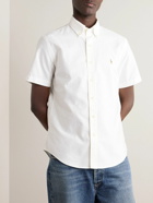Polo Ralph Lauren - Button-Down Collar Logo-Embroidered Cotton Oxford Shirt - White