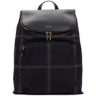 Paul Smith Navy Check Bucket Backpack