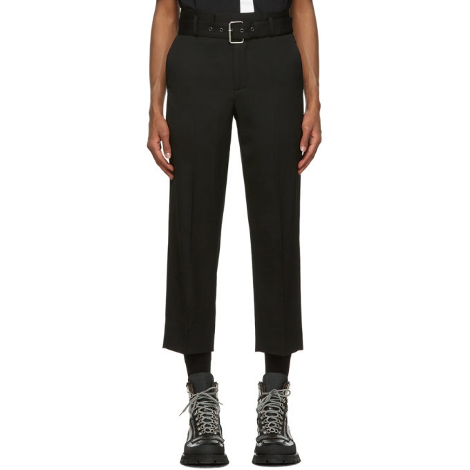 Photo: JW Anderson Black Wool Belted Straight Trousers