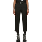 JW Anderson Black Wool Belted Straight Trousers
