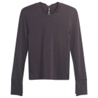 Bandit Women's Wool Long Sleeve Seamless Crewneck in Shadow