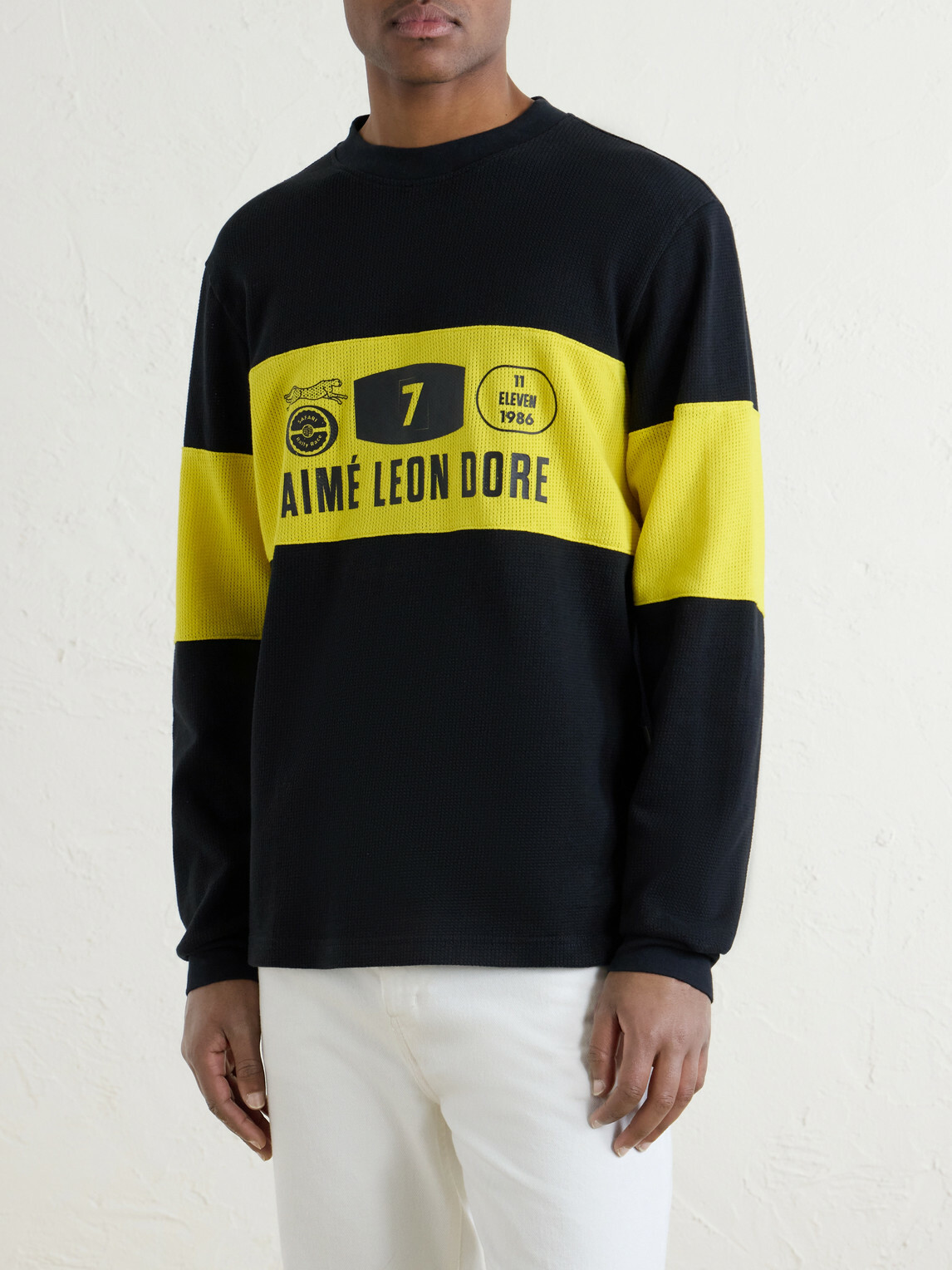 Aimé Leon Dore - Rally Logo-Print Cotton Sweater - Black