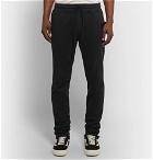 RtA - Slim-Fit Tapered Webbing-Trimmed Loopback Cotton-Jersey Sweatpants - Black